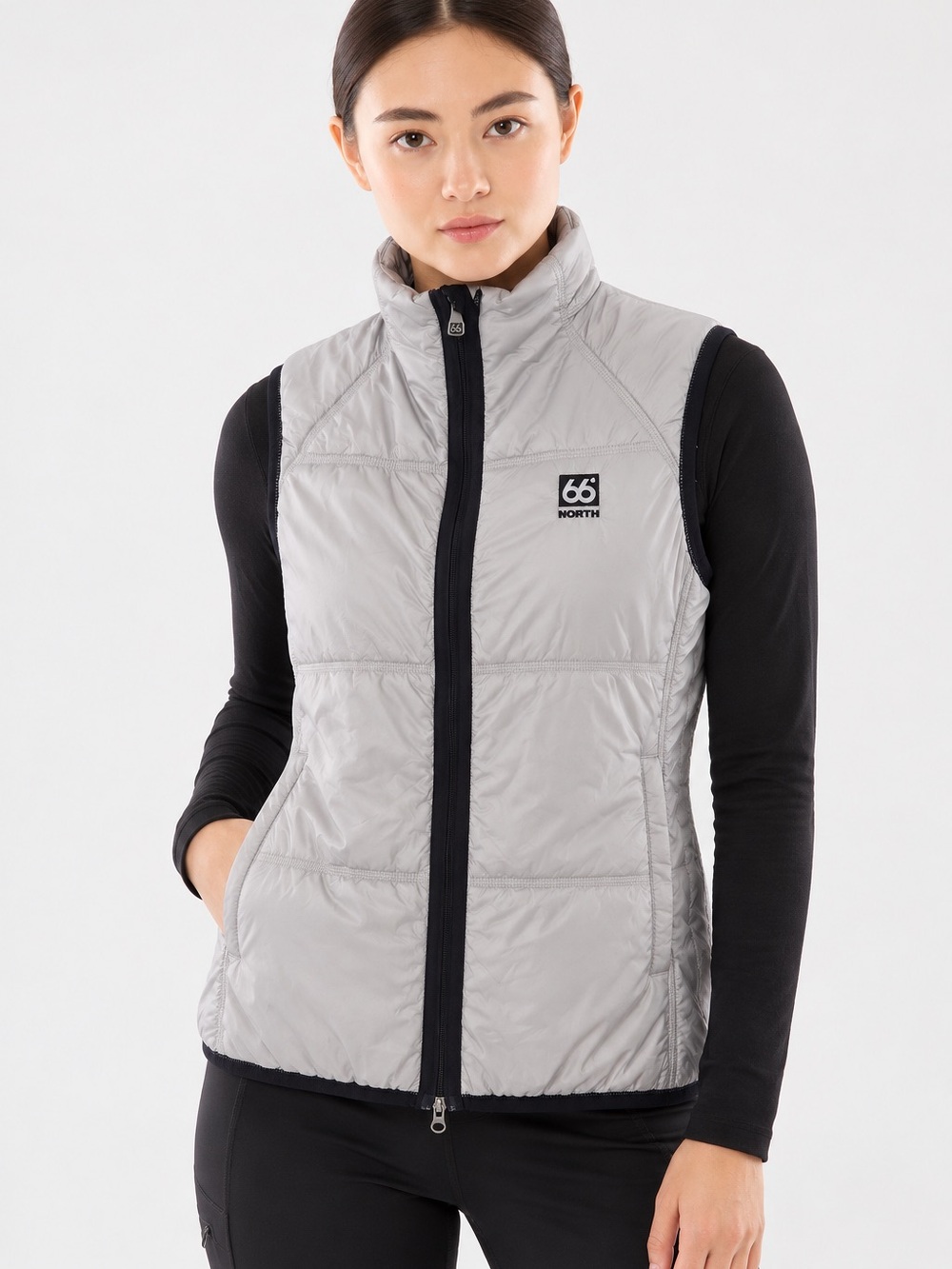 🩶MAKE OFFER🩶 66°North Women's Gray Outdoor Lightweight Puffer Quilted Vest Large